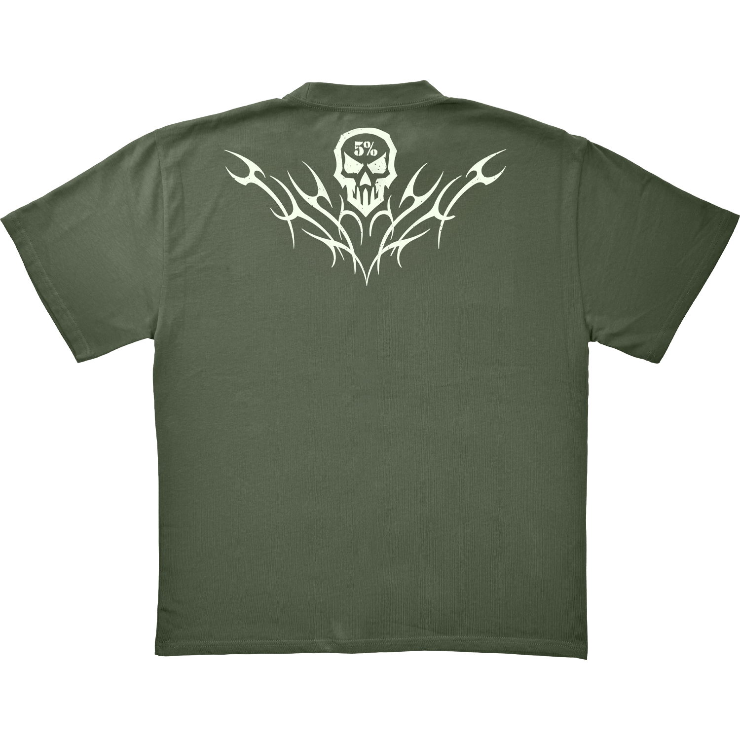 5 Percent Skull, Military Green Pump Cover