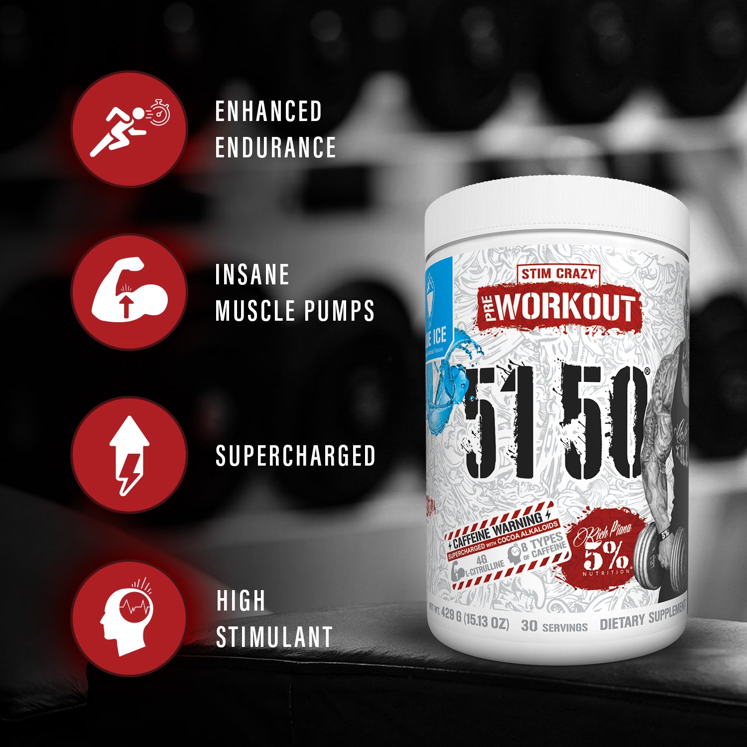 5150 High Stimulant Pre-Workout (intl) - 5% Nutrition