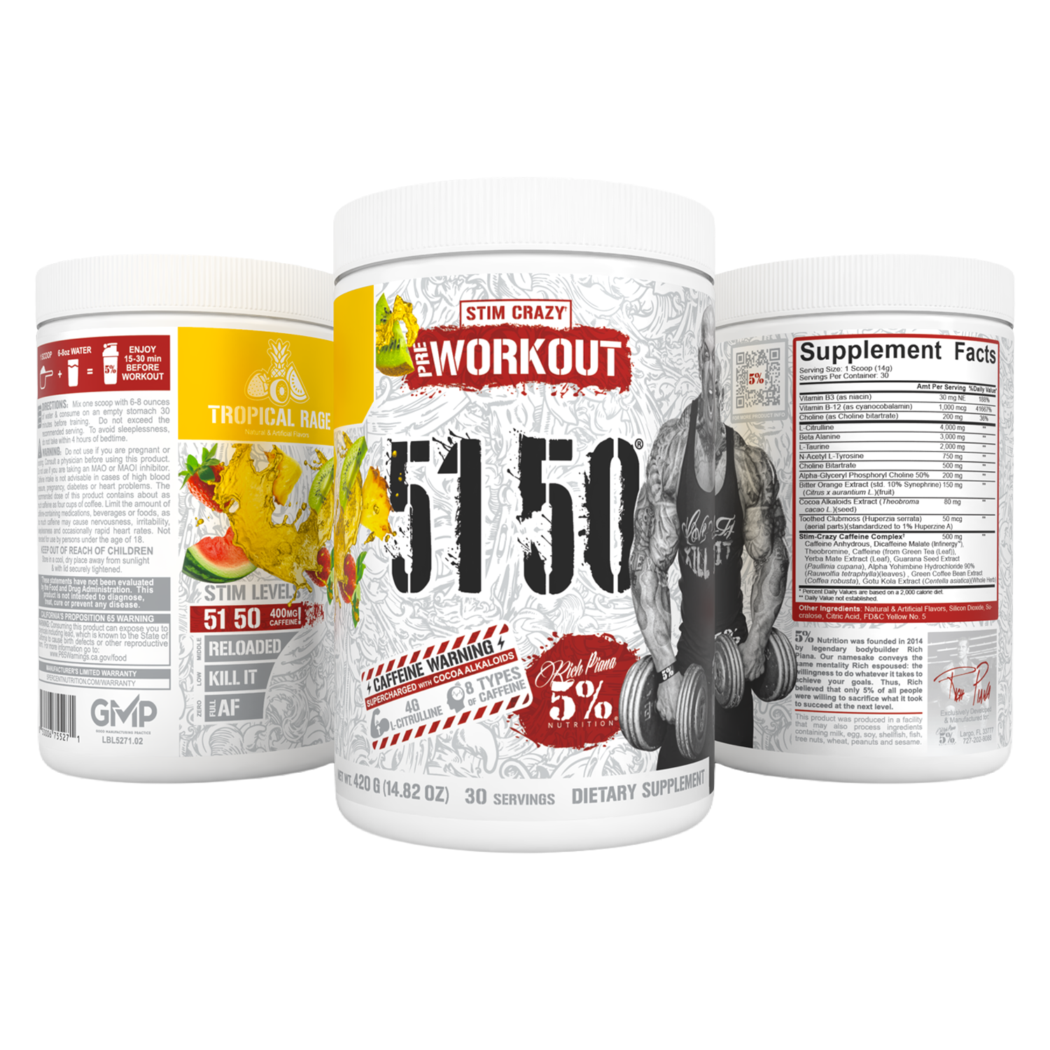 5150 High Stimulant Pre-Workout - 5% Nutrition