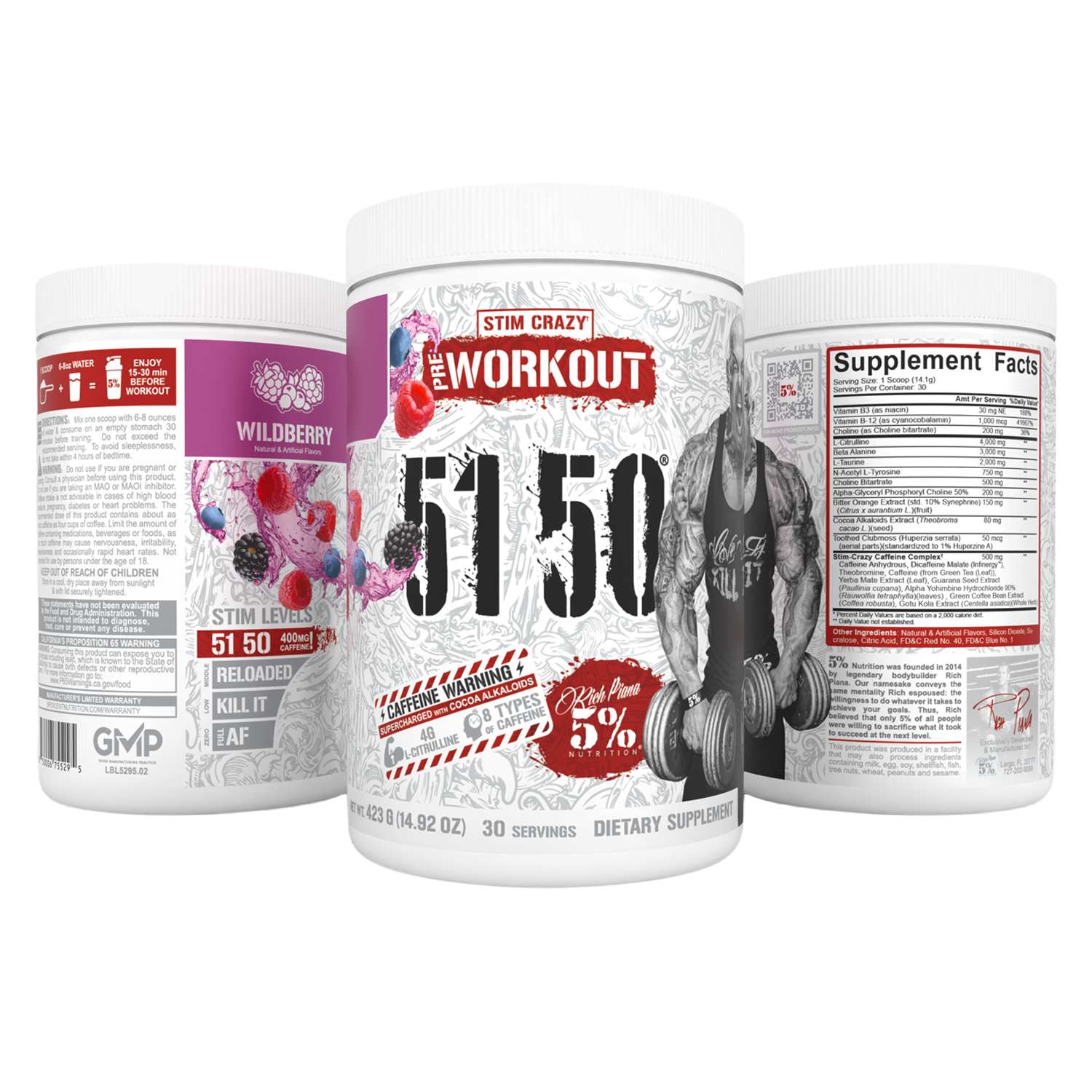 5150 High Stimulant Pre-Workout - 5% Nutrition