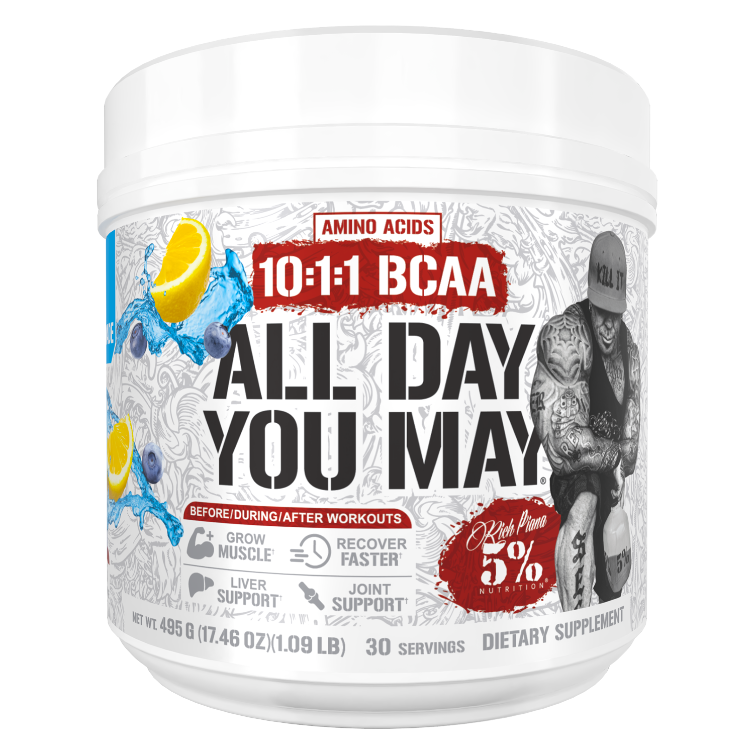 All Day You May 10:1:1 Ratio BCAA Recovery Drink - 5% Nutrition