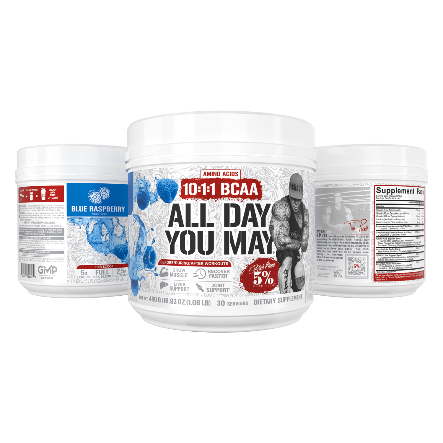 All Day You May 10:1:1 Ratio BCAA Recovery Drink - 5% Nutrition