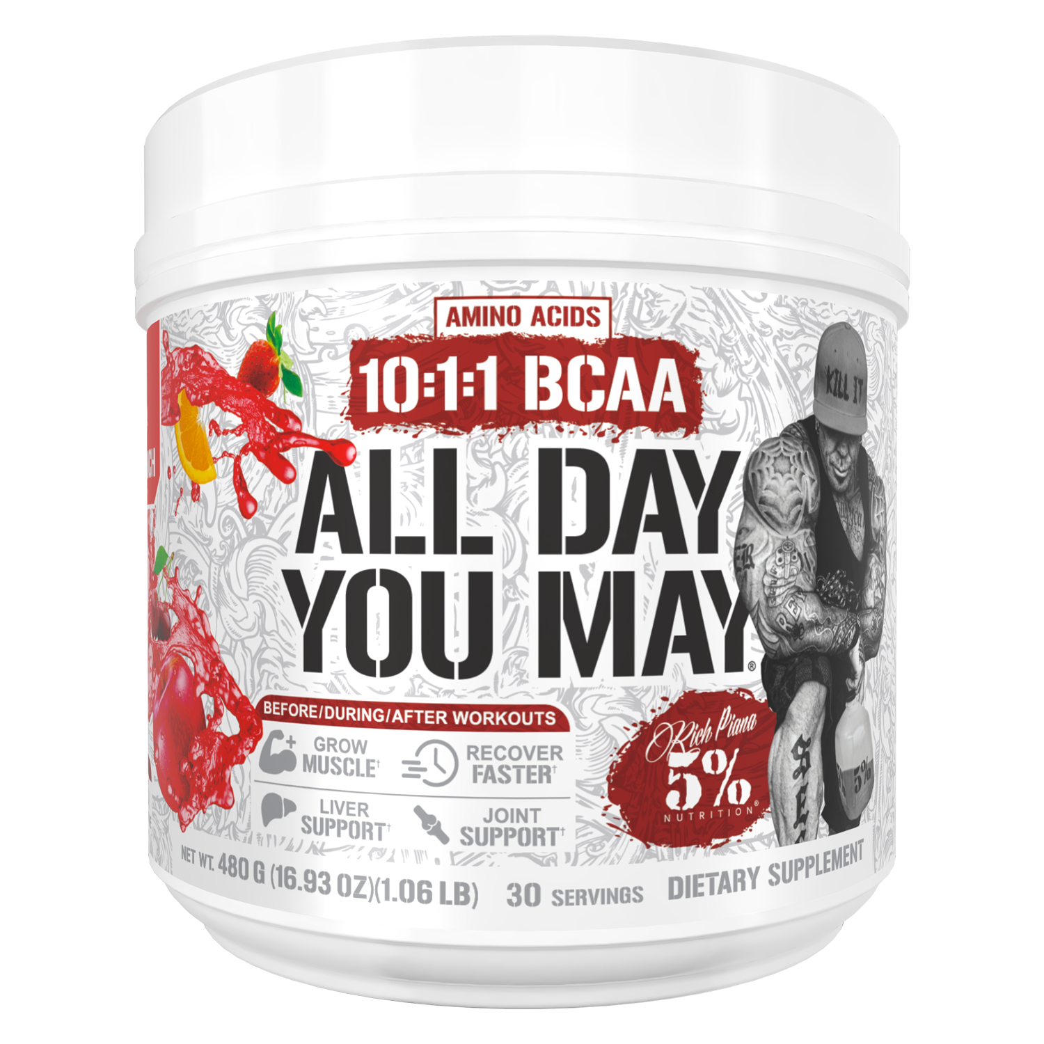 All Day You May 10:1:1 Ratio BCAA Recovery Drink - 5% Nutrition