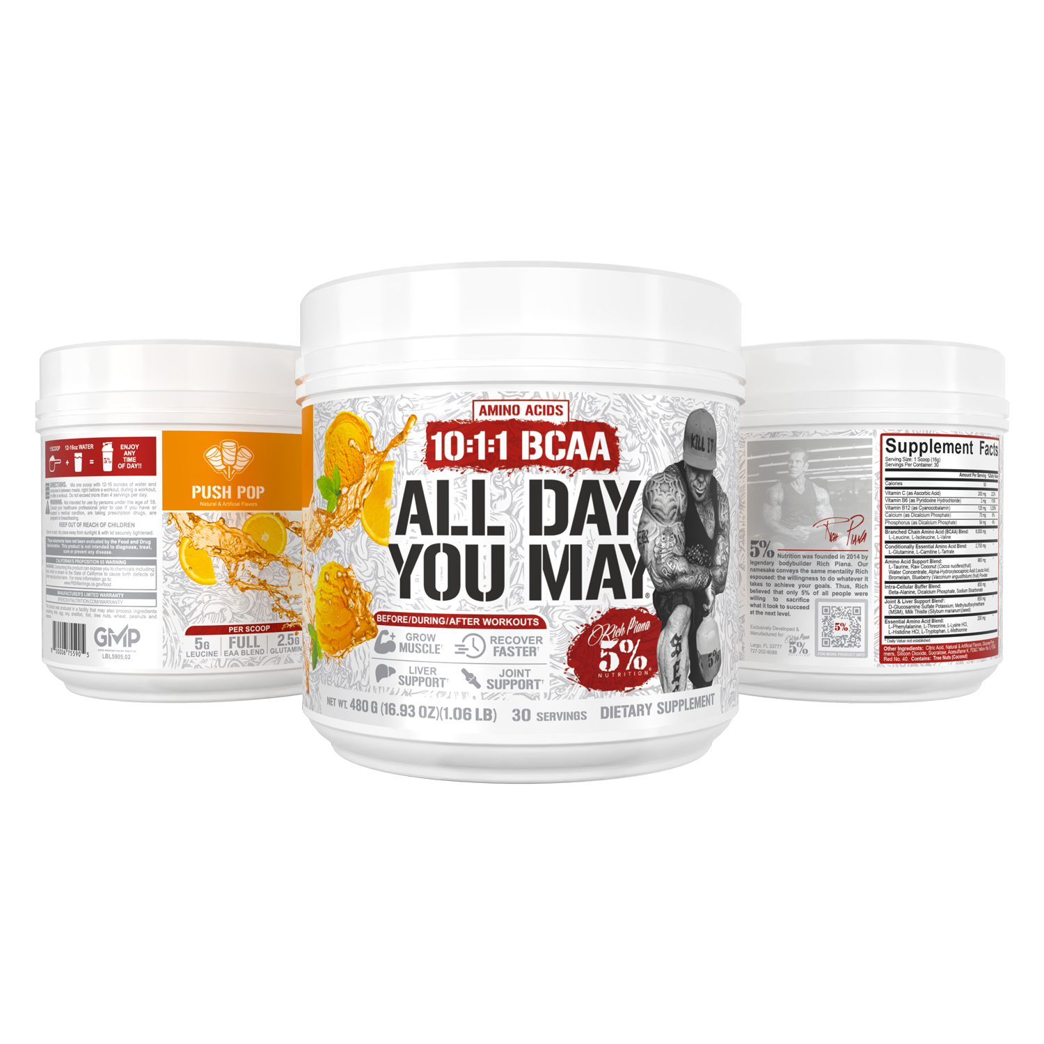 All Day You May 10:1:1 Ratio BCAA Recovery Drink - 5% Nutrition