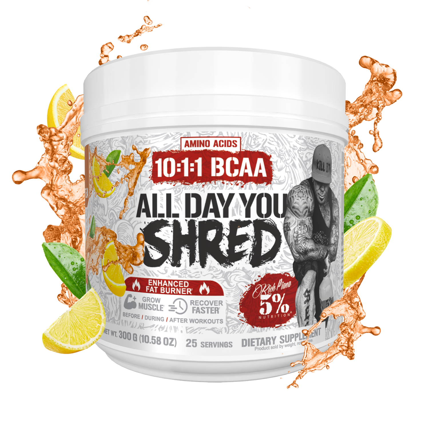 All Day You Shred Fat Burning BCAA Recovery Drink - 5% Nutrition