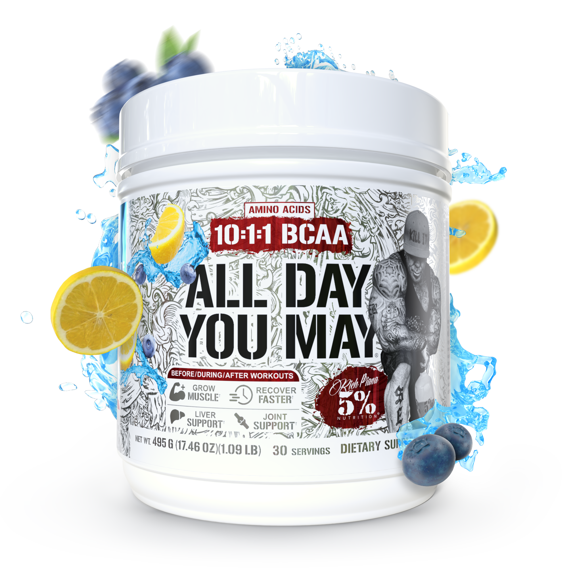 All Day You May 10:1:1 Ratio BCAA Recovery Drink - 5% Nutrition