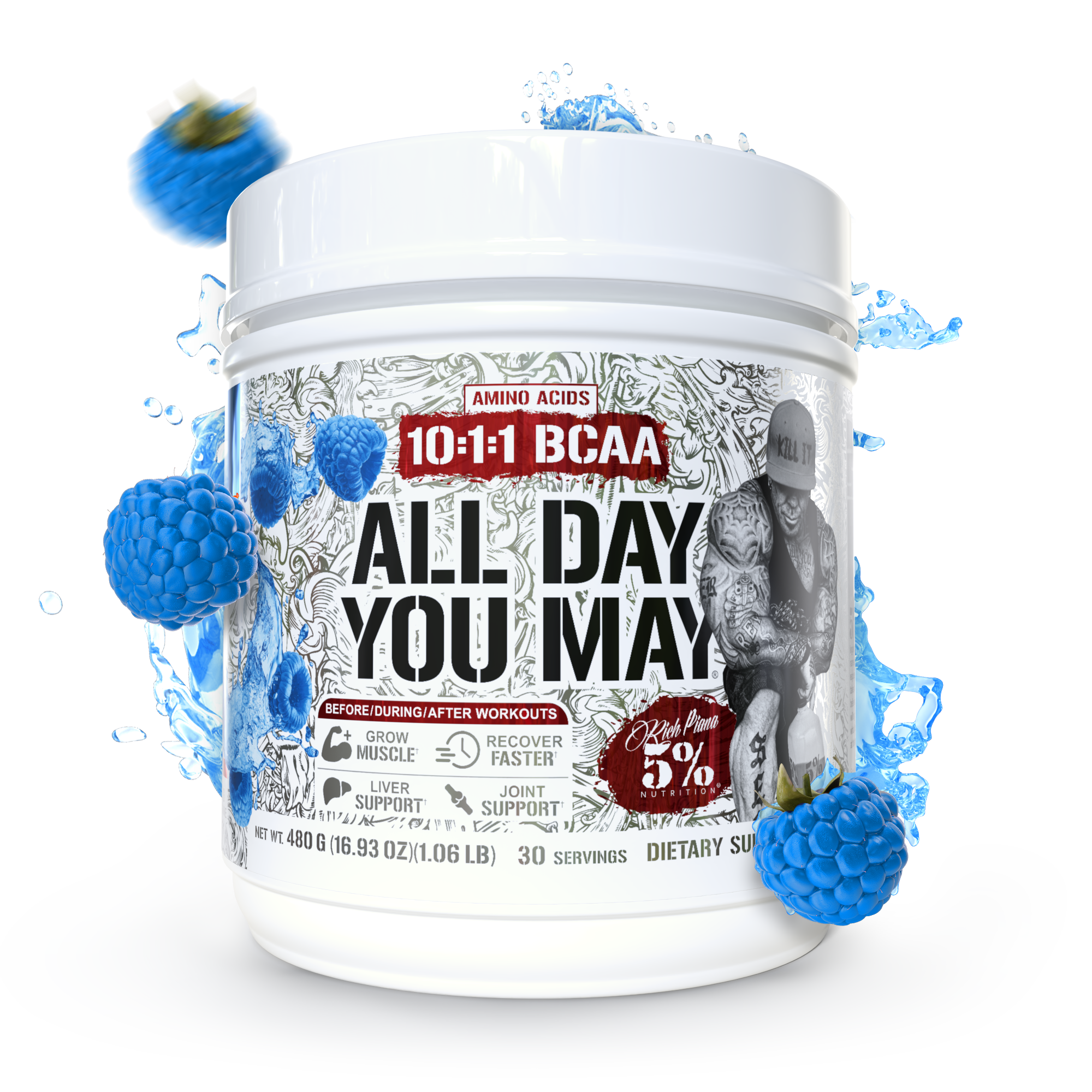 All Day You May 10:1:1 Ratio BCAA Recovery Drink - 5% Nutrition