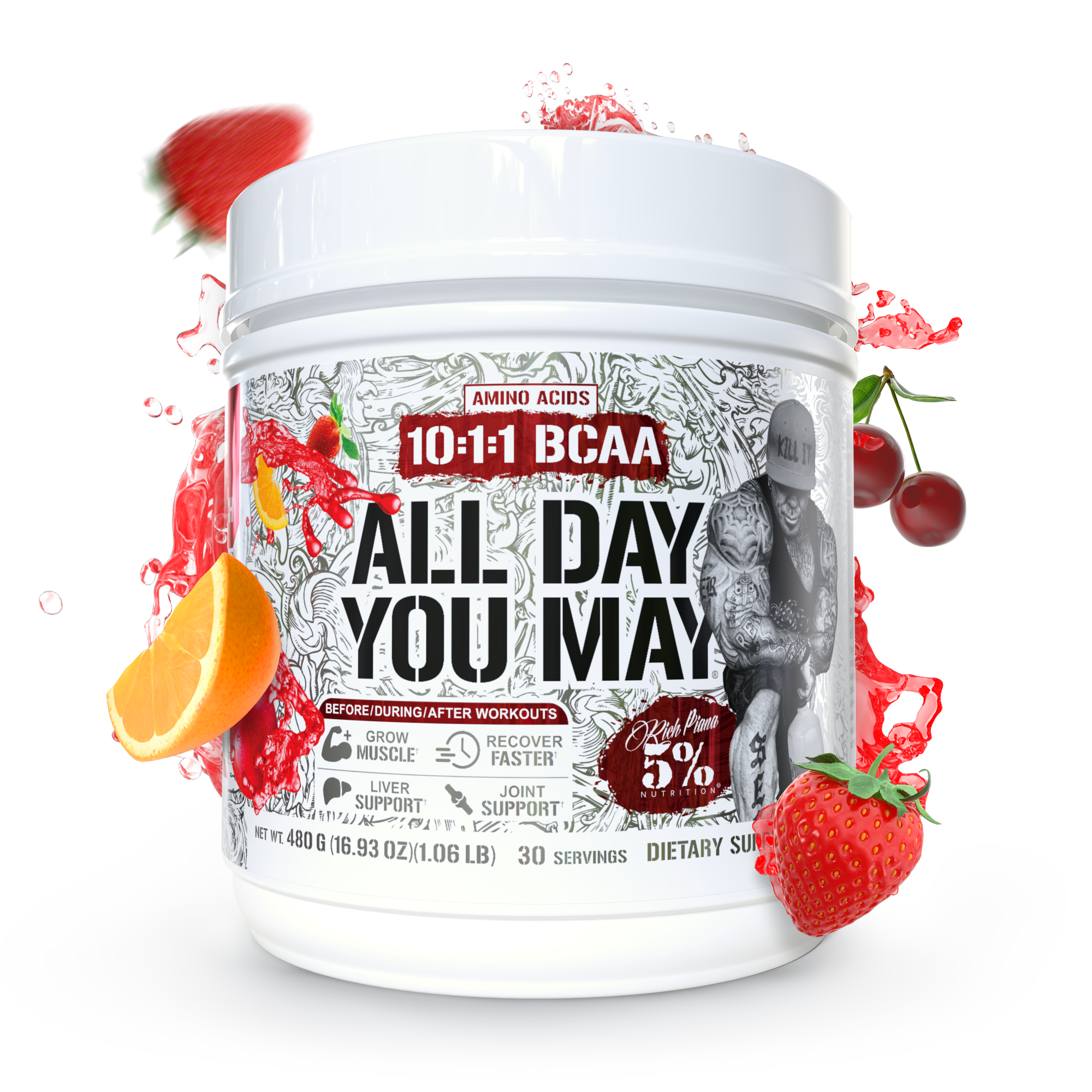 All Day You May 10:1:1 Ratio BCAA Recovery Drink - 5% Nutrition