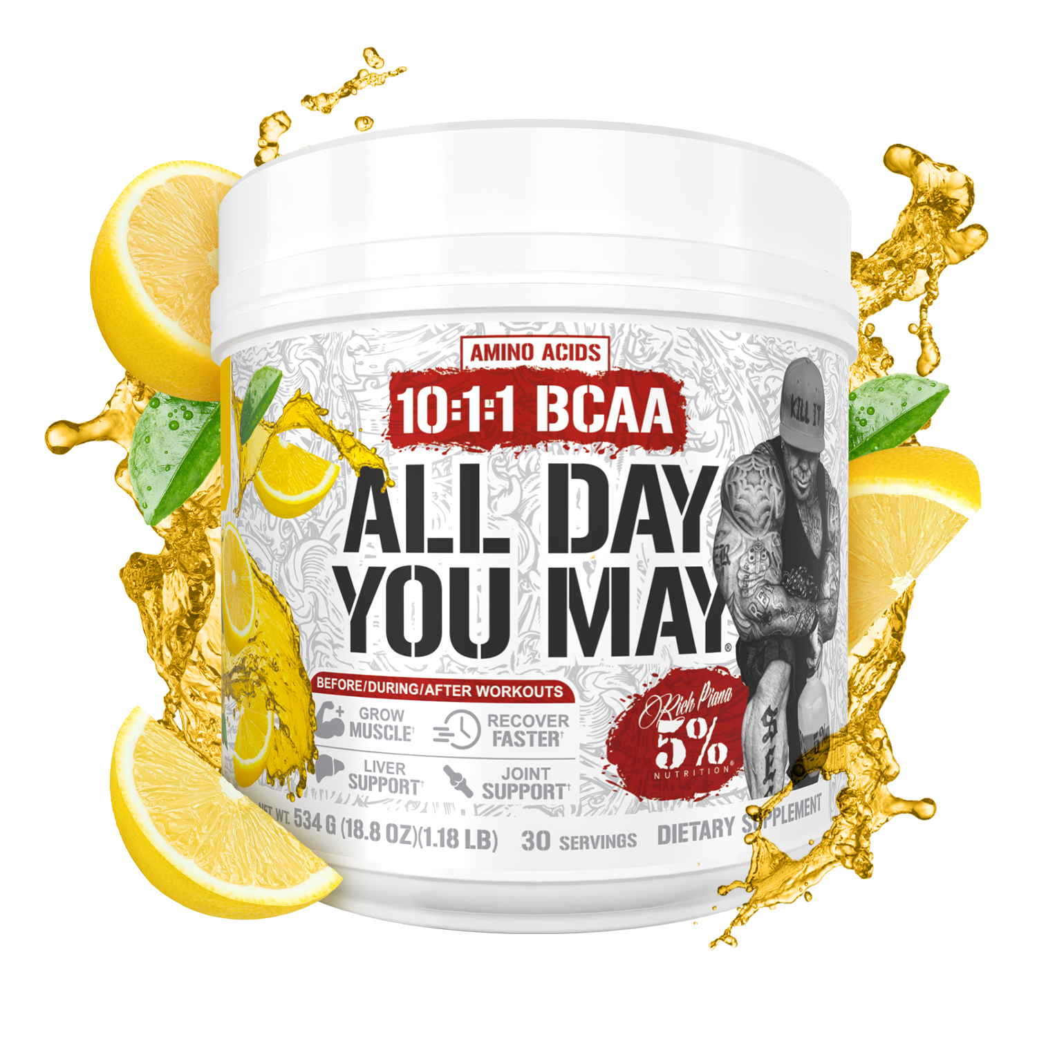 All Day You May 10:1:1 Ratio BCAA Recovery Drink - 5% Nutrition