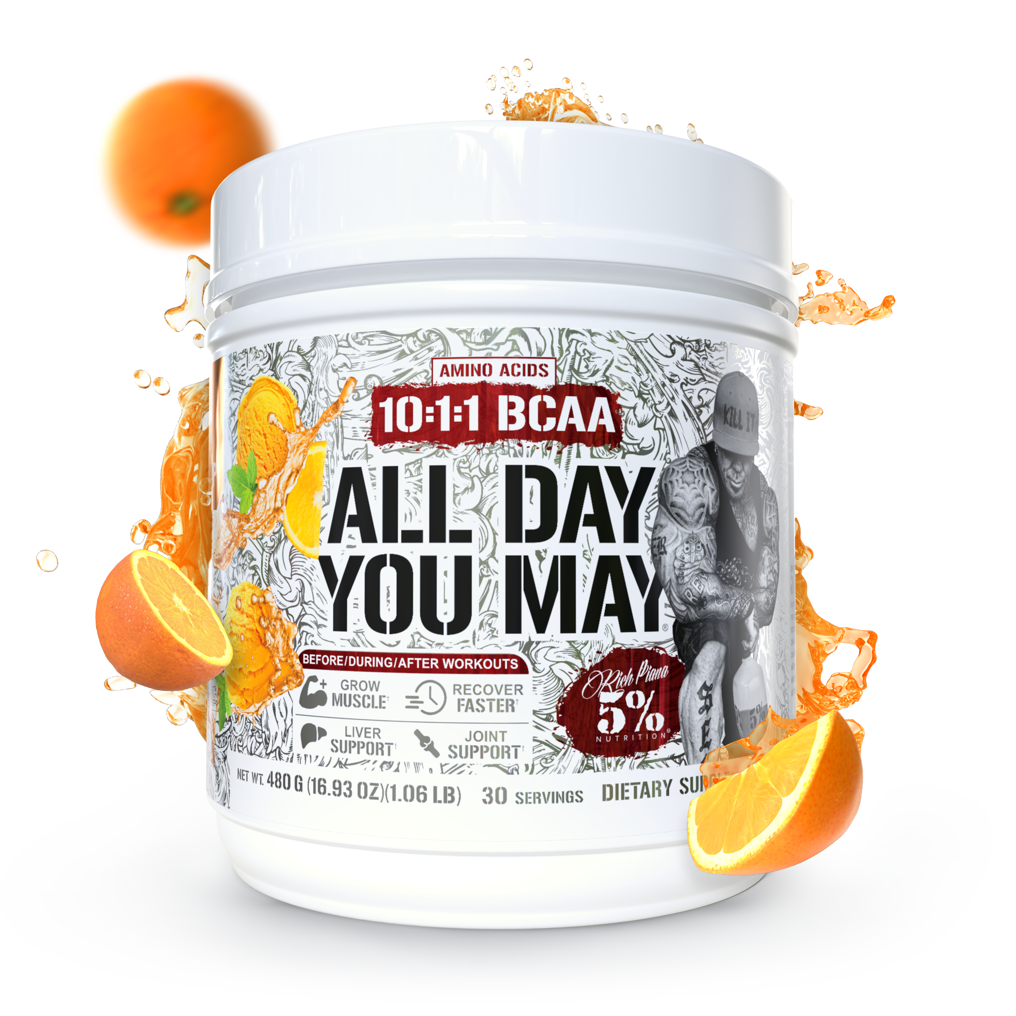 All Day You May 10:1:1 Ratio BCAA Recovery Drink - 5% Nutrition