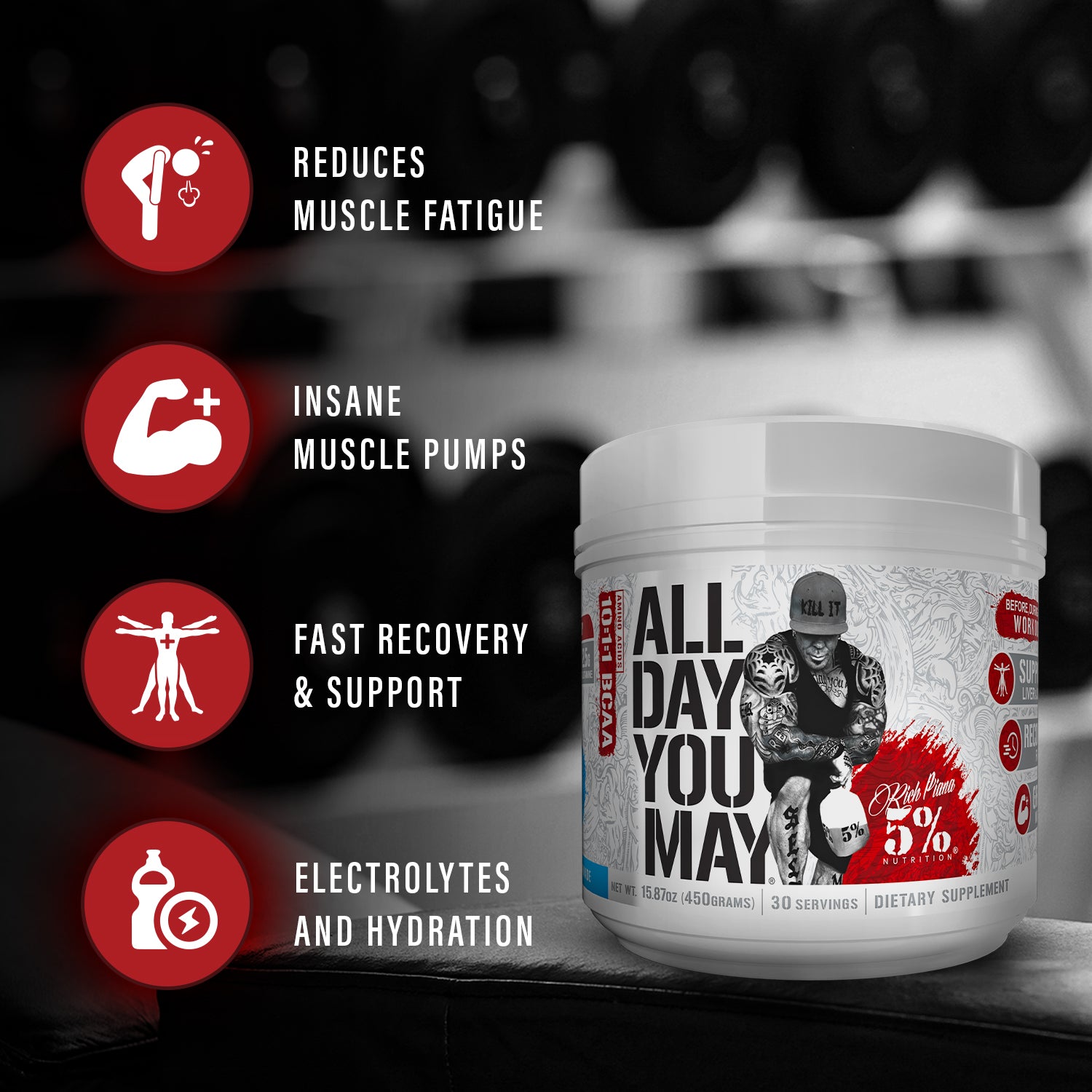 All Day You May 10:1:1 Ratio BCAA Recovery Drink
