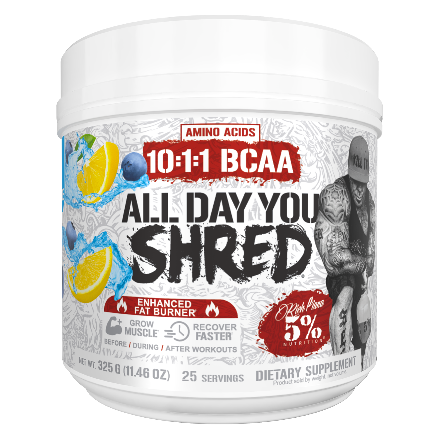 All Day You Shred Fat Burning BCAA Recovery Drink - 5% Nutrition