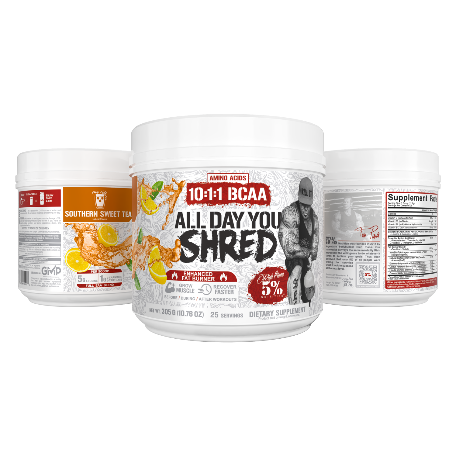 All Day You Shred Fat Burning BCAA Recovery Drink - 5% Nutrition