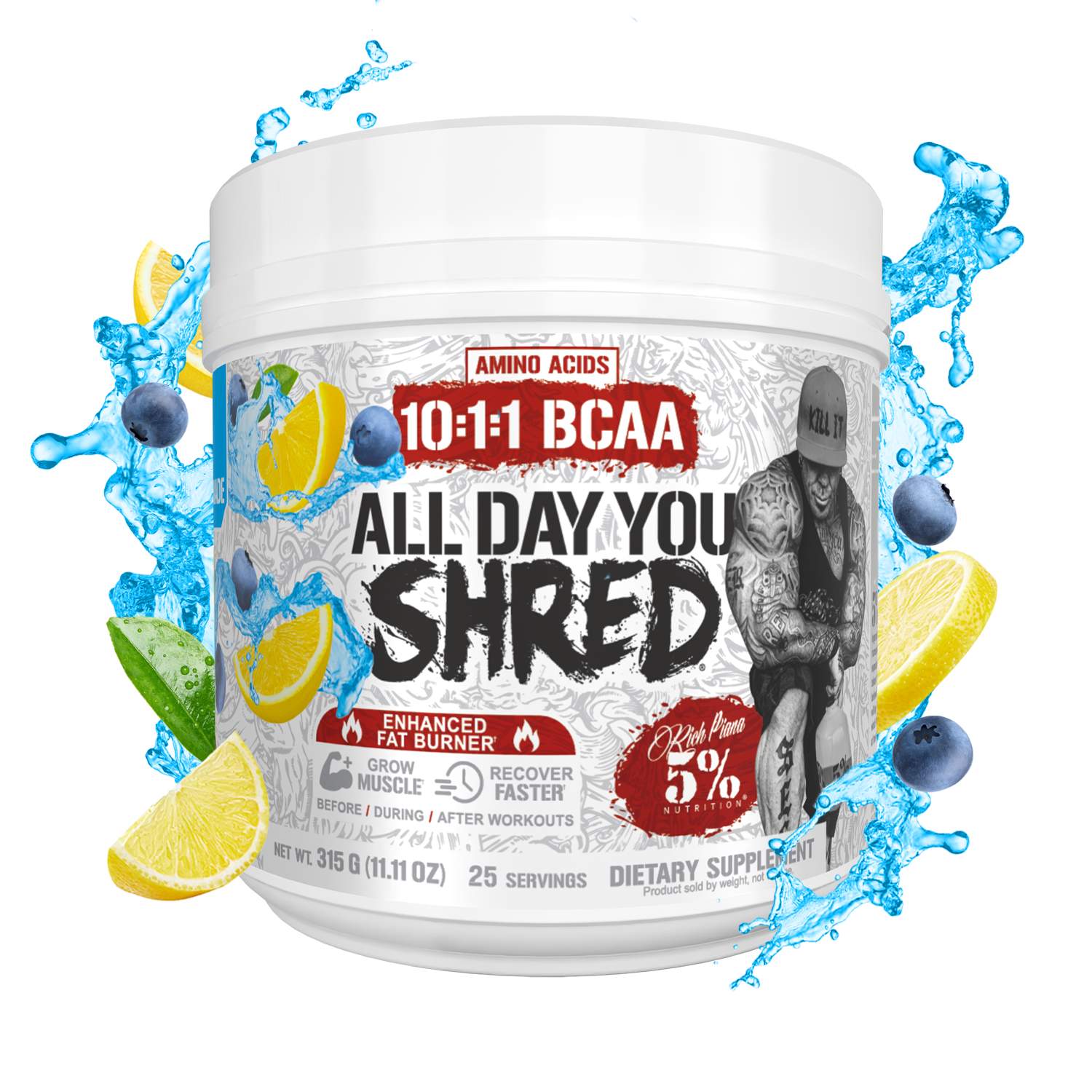 All Day You Shred Fat Burning BCAA Recovery Drink - 5% Nutrition