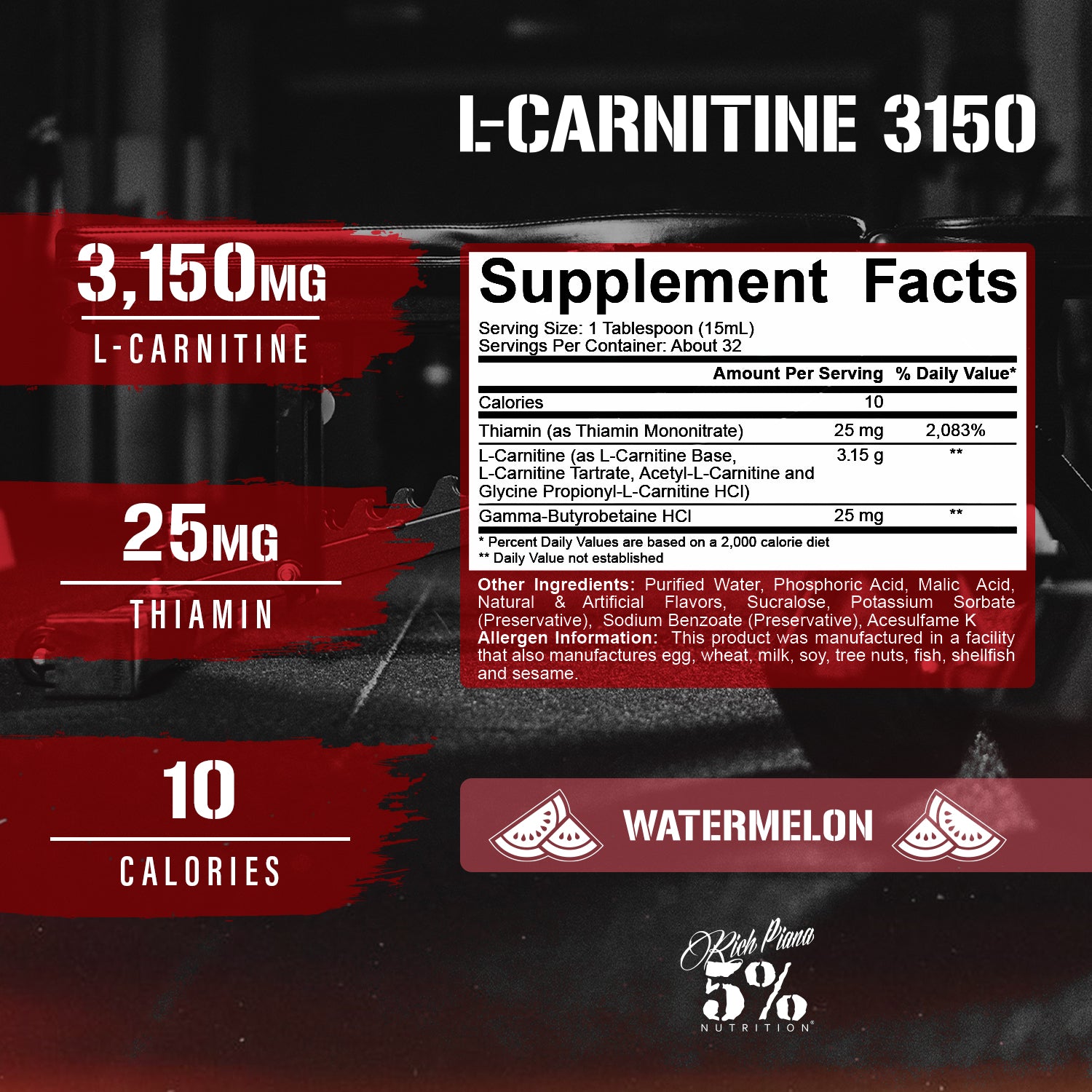 Liquid L-Carnitine 3150 - 5% Nutrition