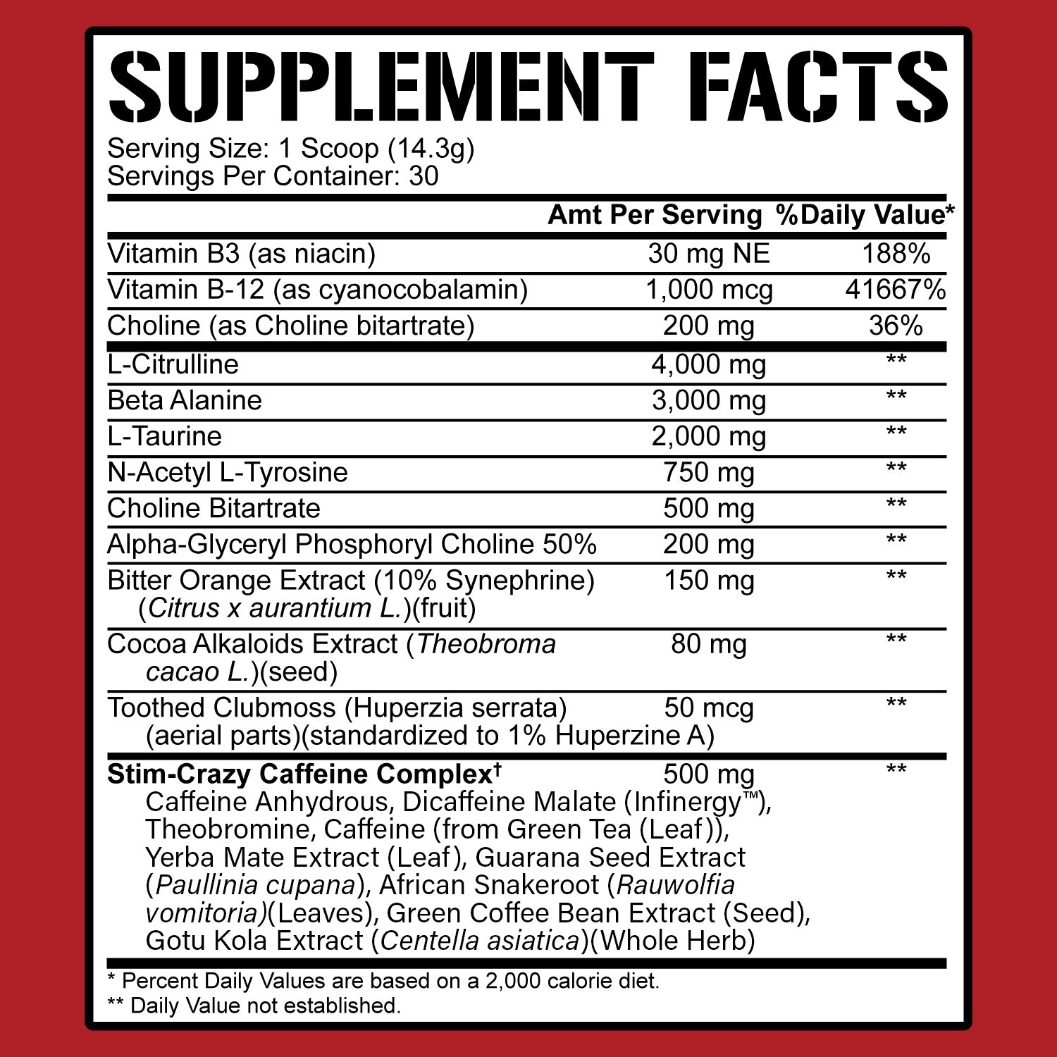 5150 High Stimulant Pre-Workout - 5% Nutrition