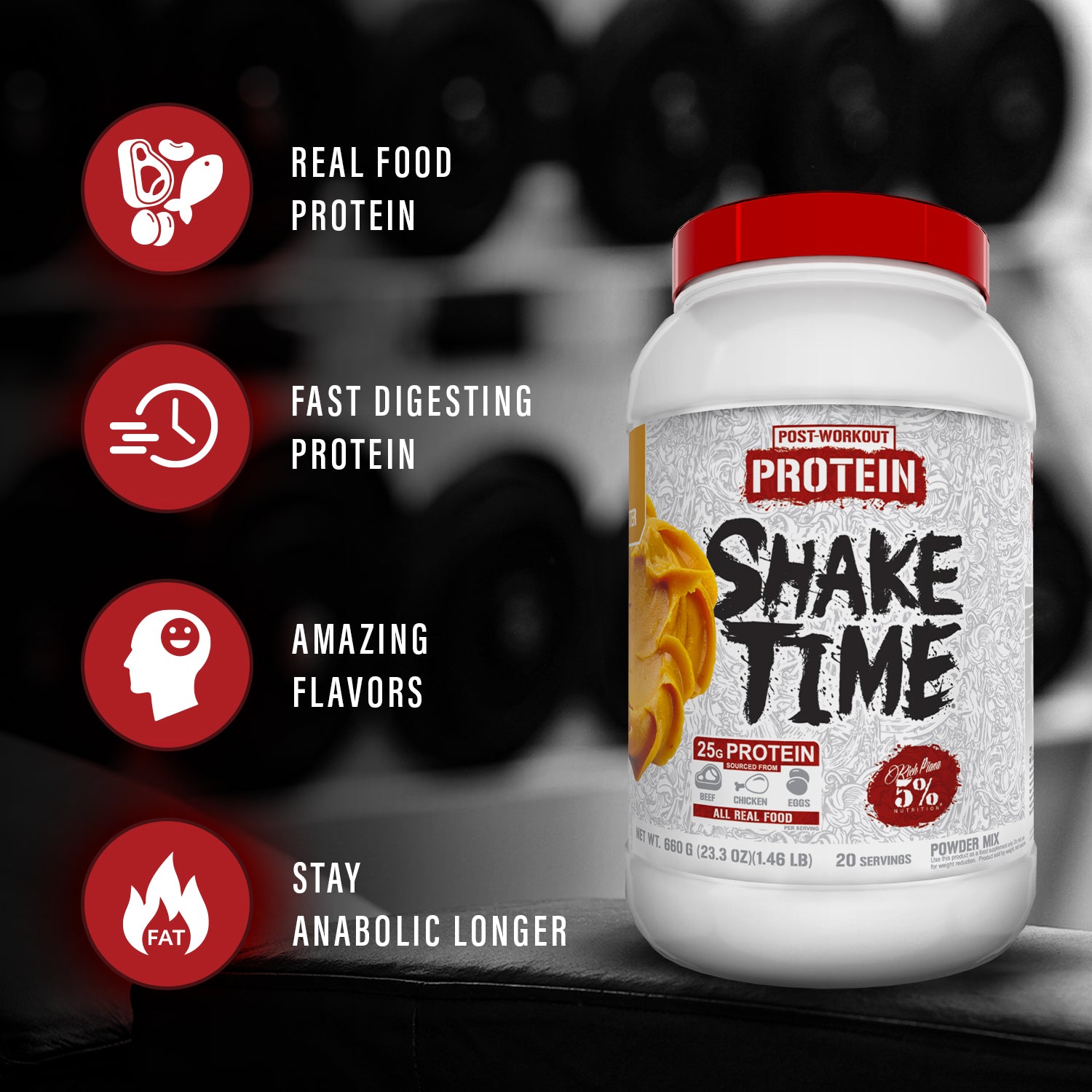 Shake Time Real Food Protein - 5% Nutrition