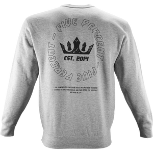 Five Percent Crown, Heather Gray Sweatshirt
