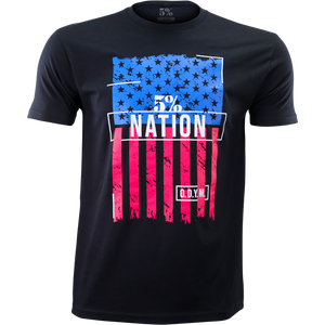 5% Nation Flag, Black T-Shirt