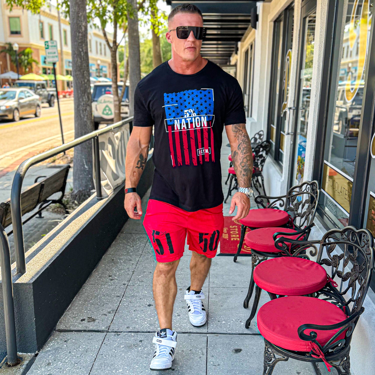 Rich Piana Evolution T-Shirt, Gray with Black Graphic