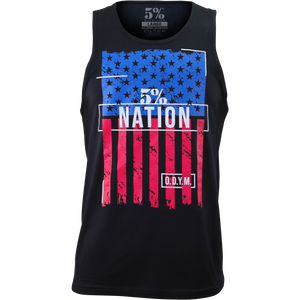 5% Nation Flag, Black Tank Top