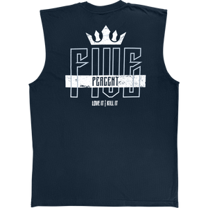 One Day You May, Navy Sleeveless T-Shirt - 5% Nutrition