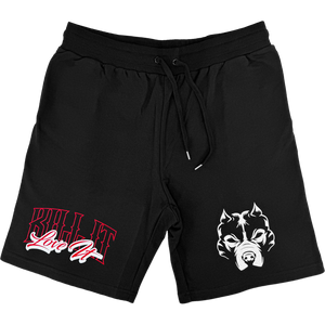 Love It Kill It Pitbull Black Sweat Shorts
