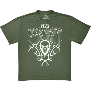 5 Percent Skull, Military Green Pump Cover