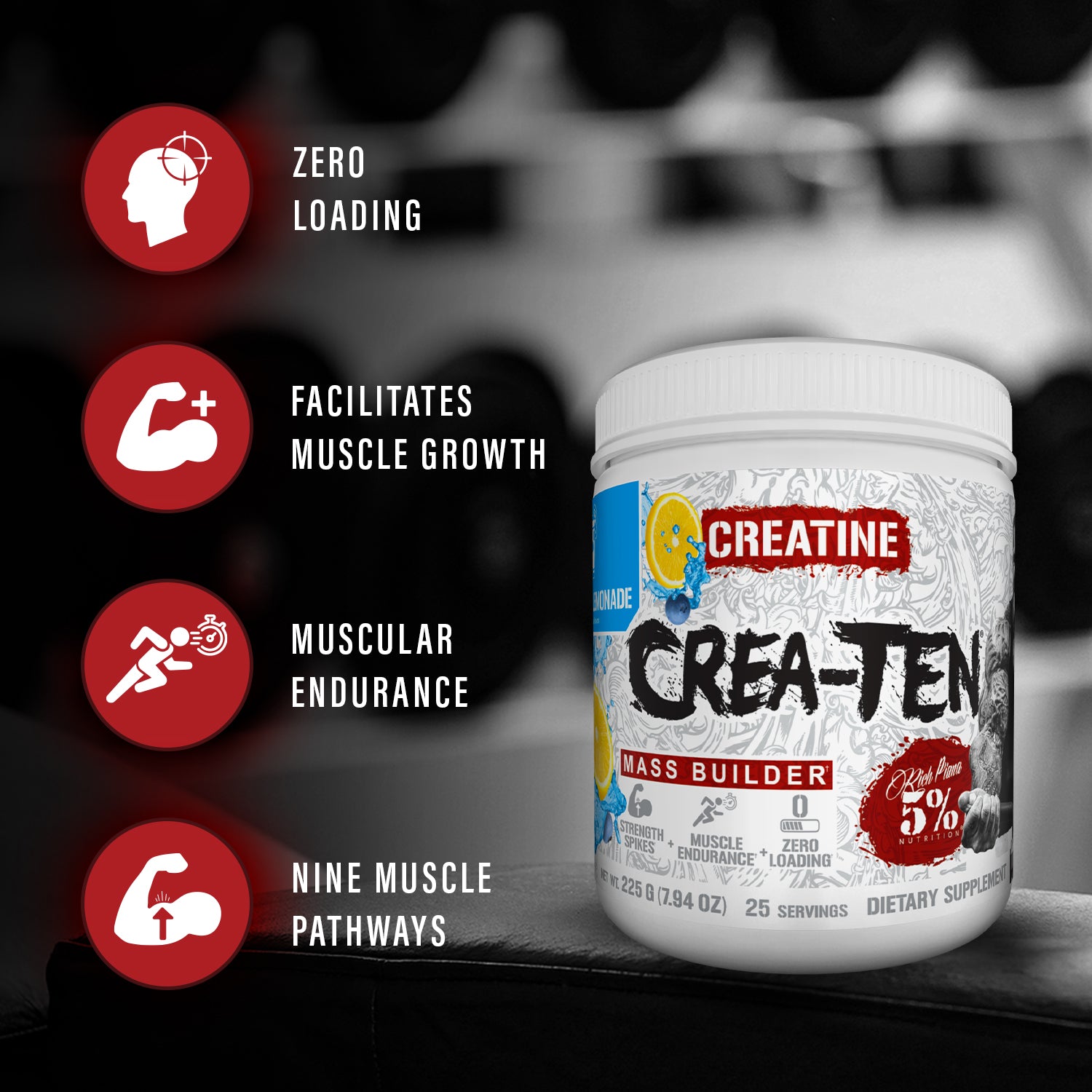 Crea-TEN 10-in-1 Creatine - 5% Nutrition