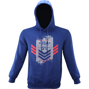 USA Flag, Navy Pullover Hoodie - 5% Nutrition