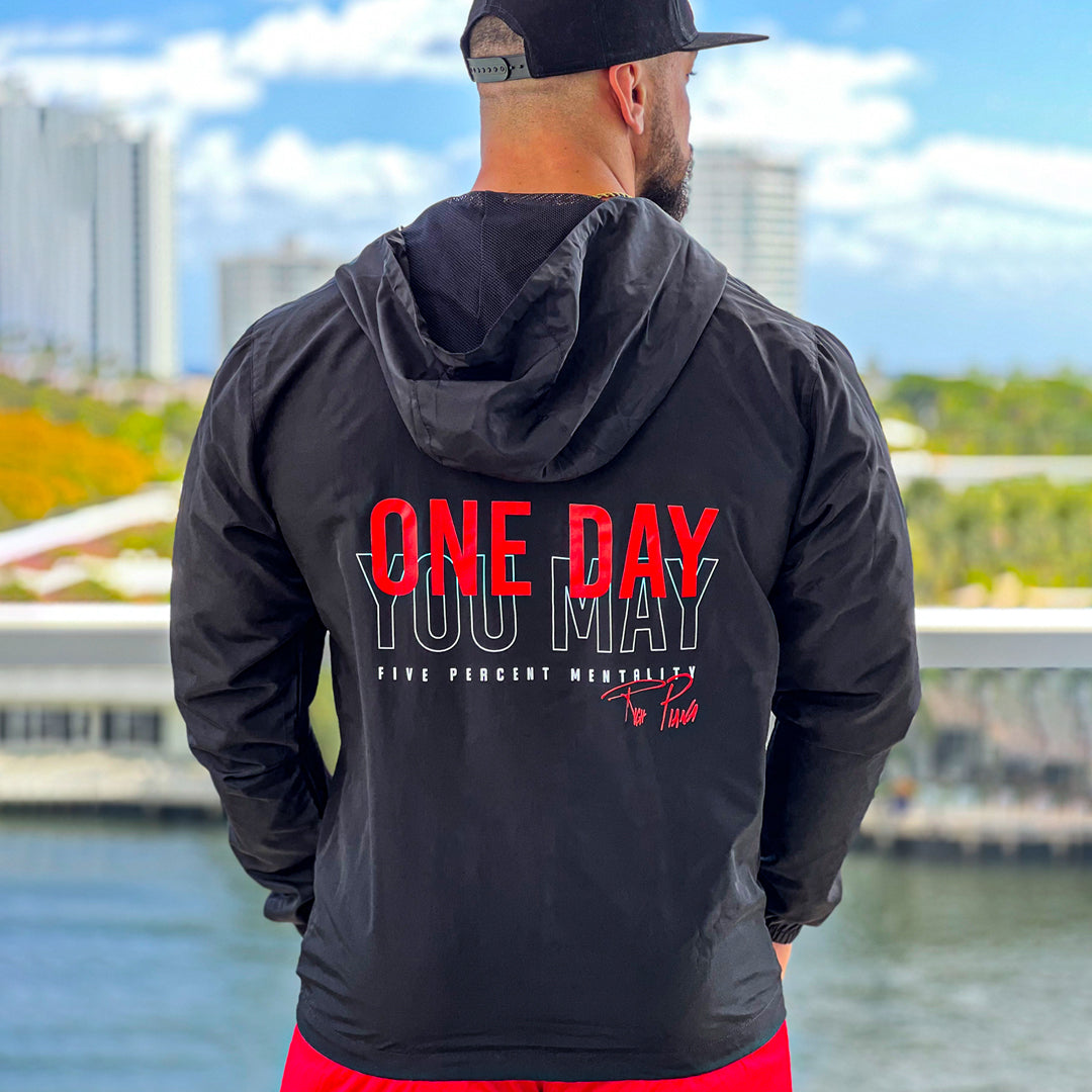 One Day You May Windbreaker (Black)