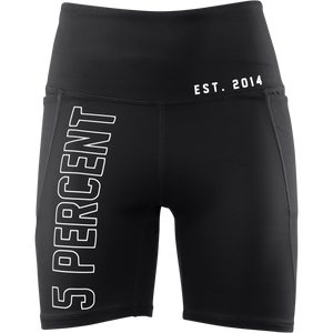 Women's 5%, Black Spandex Shorts - 5% Nutrition