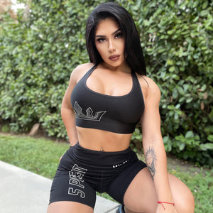 Women's Crown, Black Sports Bra - 5% Nutrition