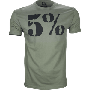 5% Military Green T-Shirt with Black Graphic - 5% Nutrition
