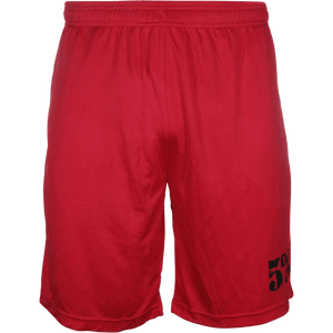 5% Red Shorts with Black Lettering - 5% Nutrition