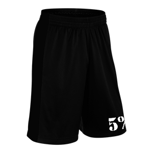 SELF MADE, Black Shorts with White Lettering - 5% Nutrition